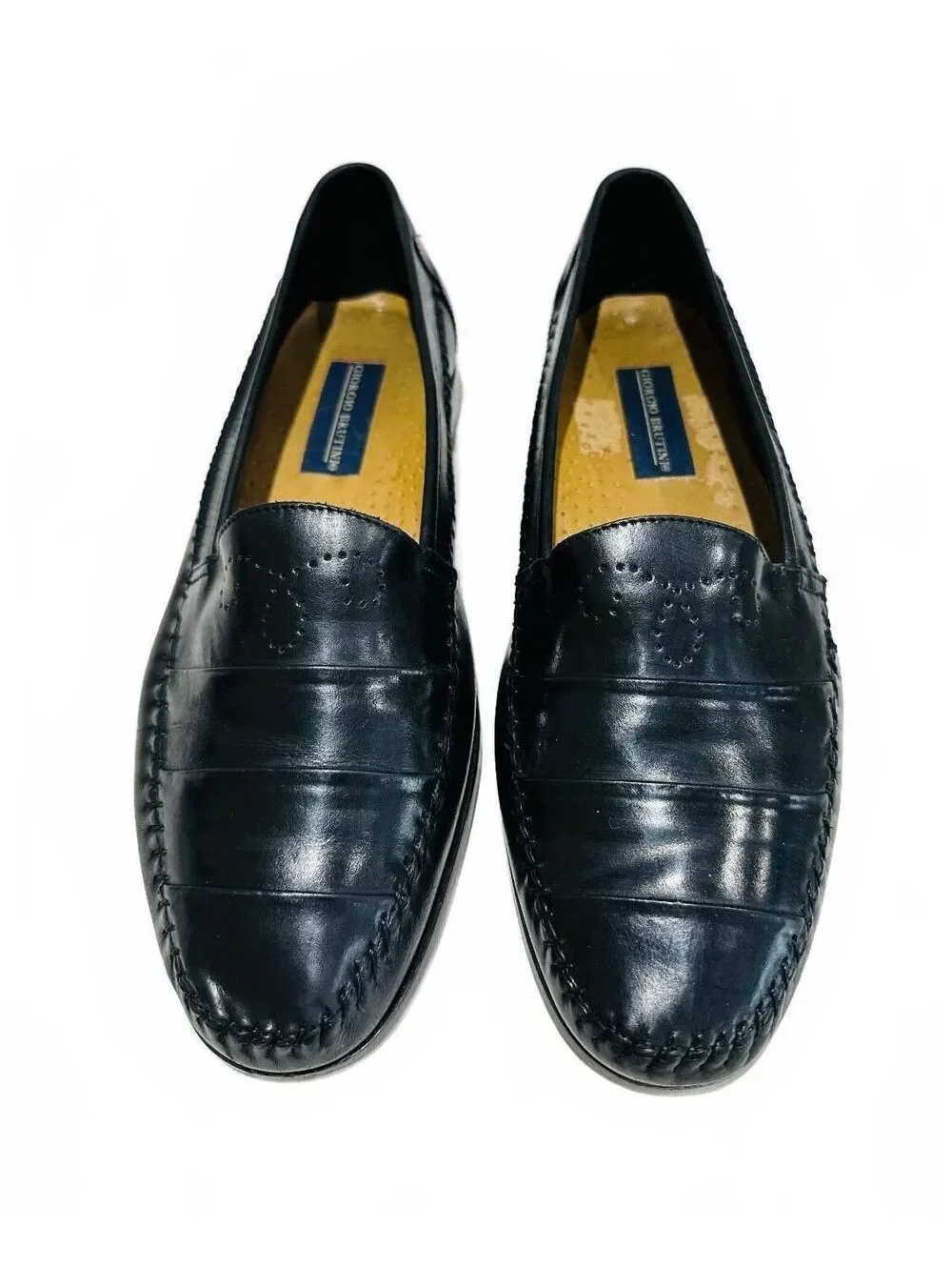 Vintage Giorgio Brutini Men's Leather Loafers Slip-On Style 670311  Size 11D